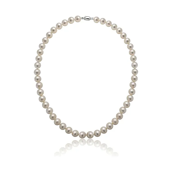 Freshwater White Pearl Necklace | AA Grade | 9mm