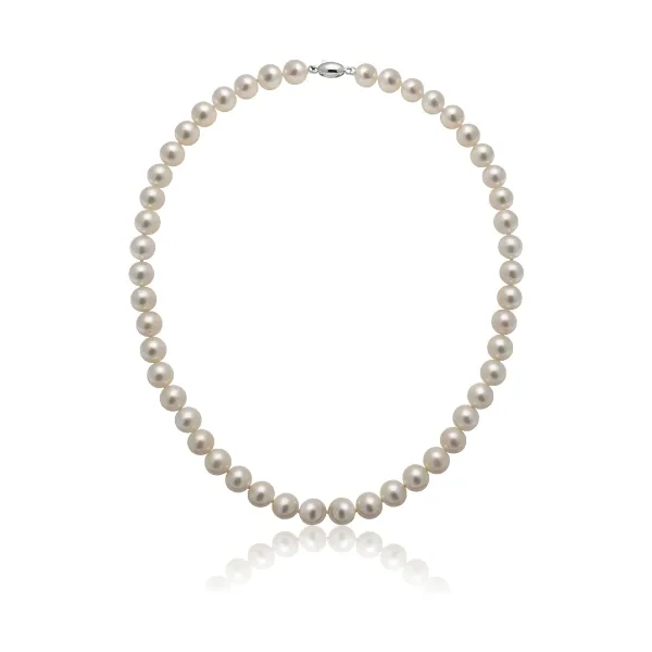 Freshwater White Pearl Necklace | AA Grade | 9mm