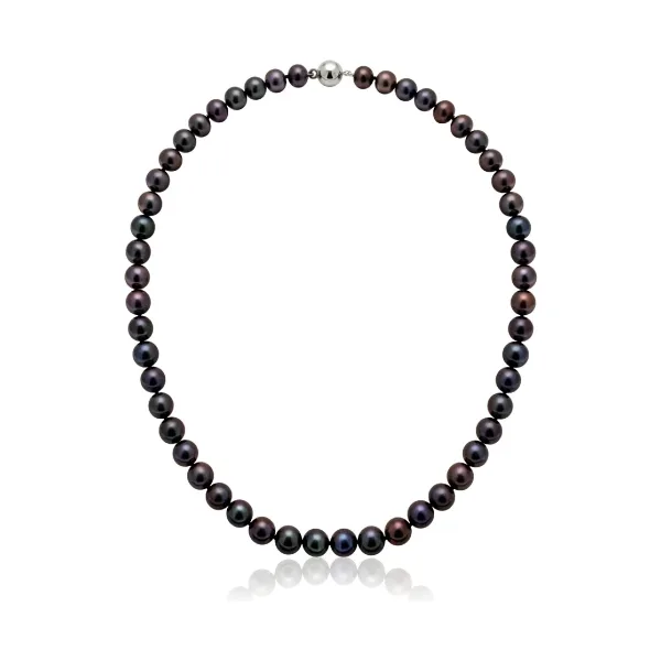 Black Freshwater Pearl Necklaces | Grade AA | 8mm