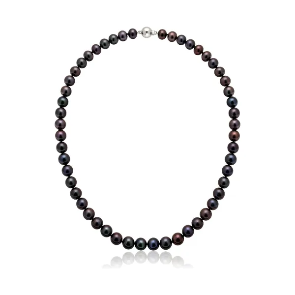 Black Freshwater Pearl Necklace | Grade AAA | 8mm