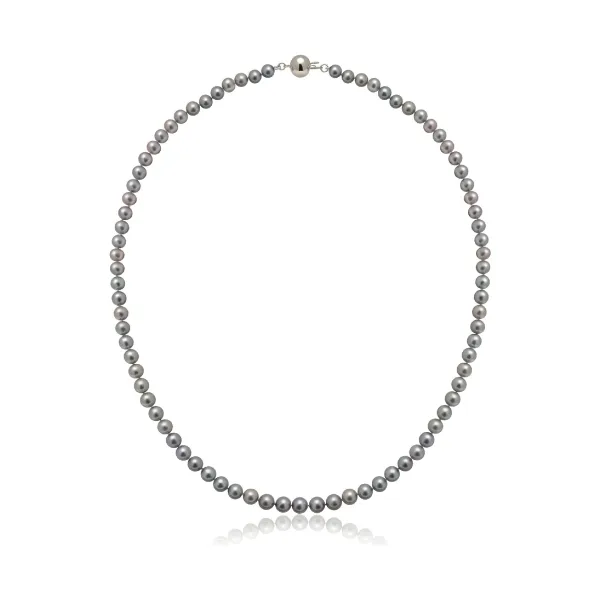 Grey Freshwater Pearl Necklace | AA Grade | 5mm