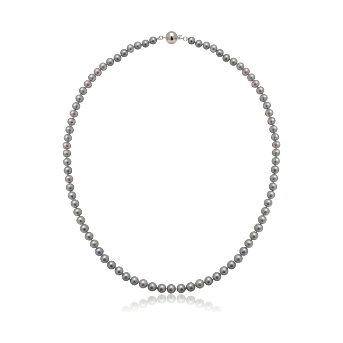 Grey Freshwater Pearl Necklace | AA Grade | 5mm