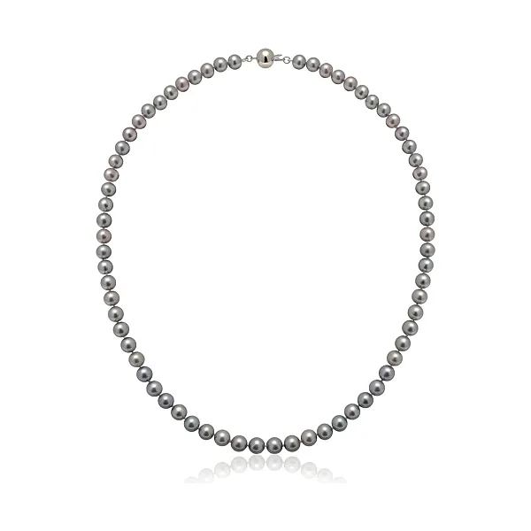 Grey Freshwater Pearl Necklace | AA Grade | 6mm