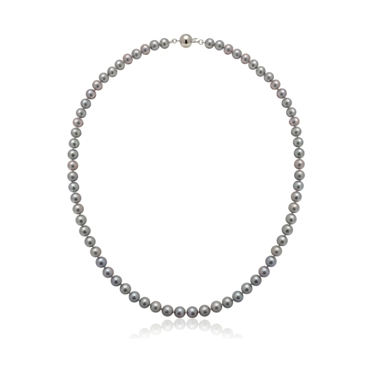 Grey Freshwater Pearl Necklace | AA Grade | 6mm