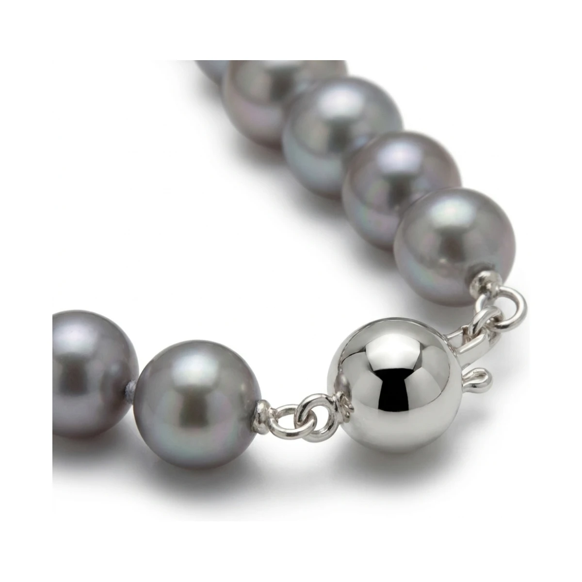 Grey Freshwater Pearl Necklace | AA Grade | 8mm