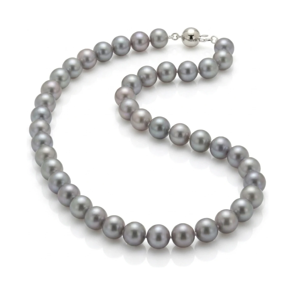 Grey Freshwater Pearl Necklace | AA Grade | 8mm