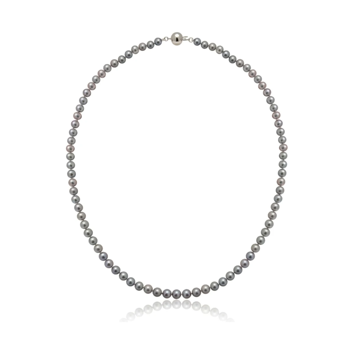 Grey Freshwater Pearl Necklace | AAA Grade | 5mm