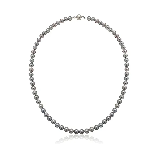 Grey Freshwater Pearl Necklace | AAA Grade | 6mm