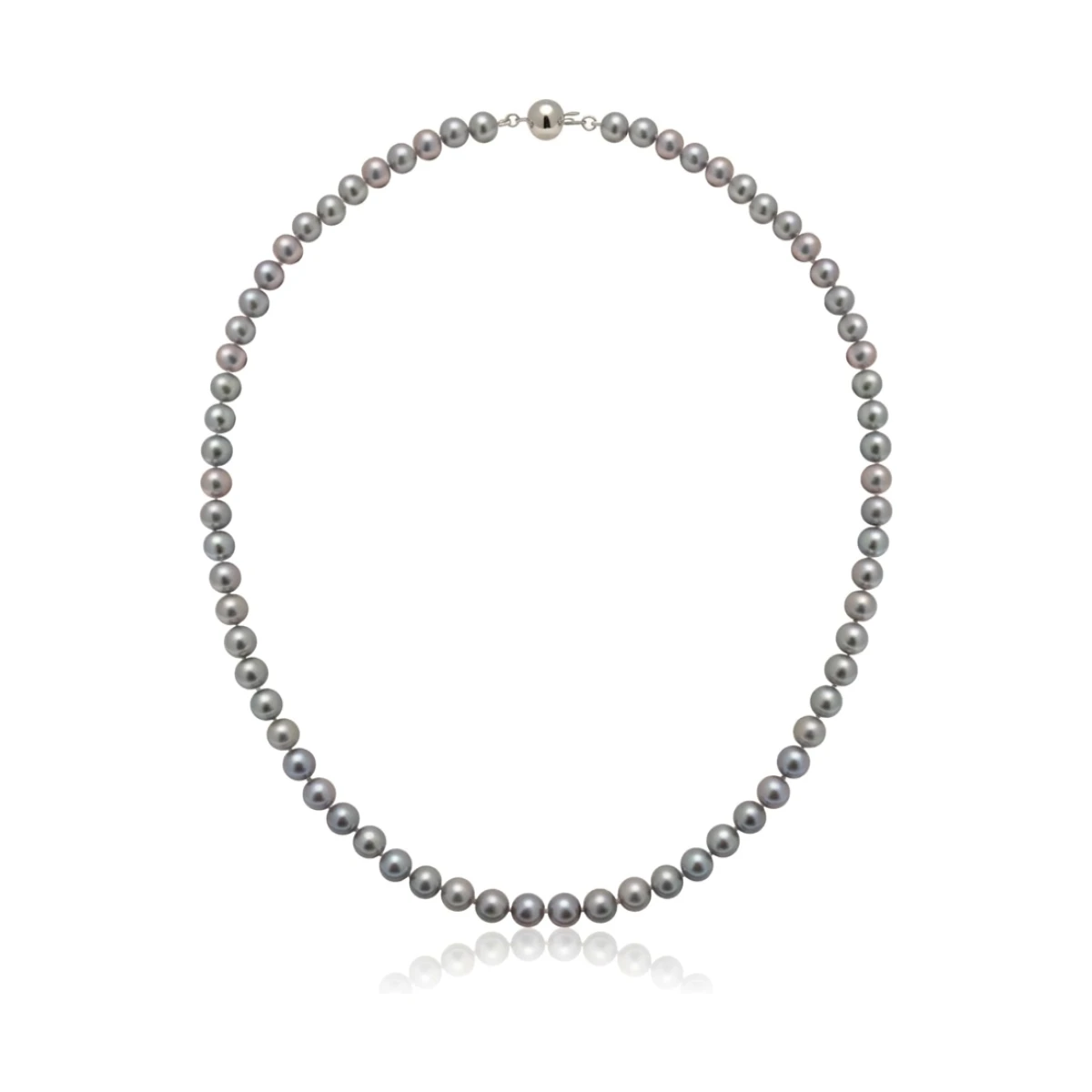 Grey Freshwater Pearl Necklace | AAA Grade | 6mm