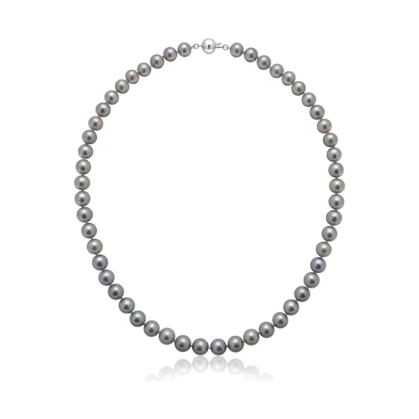Grey Freshwater Pearl Necklace | AAA Grade | 8mm