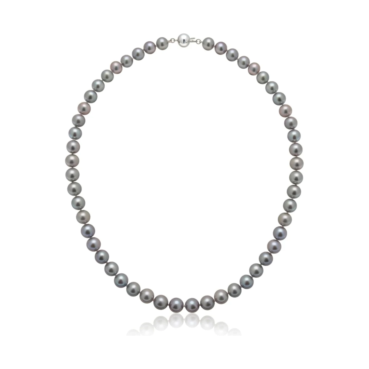 Grey Freshwater Pearl Necklace | AAA Grade | 8mm