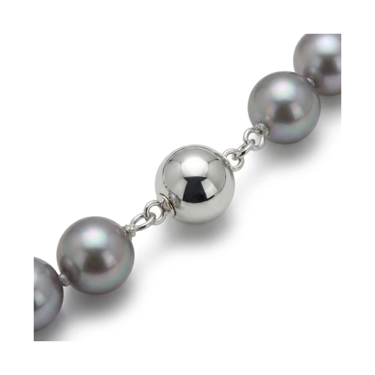 Grey Freshwater Pearl Necklace | AAA Grade | 8mm
