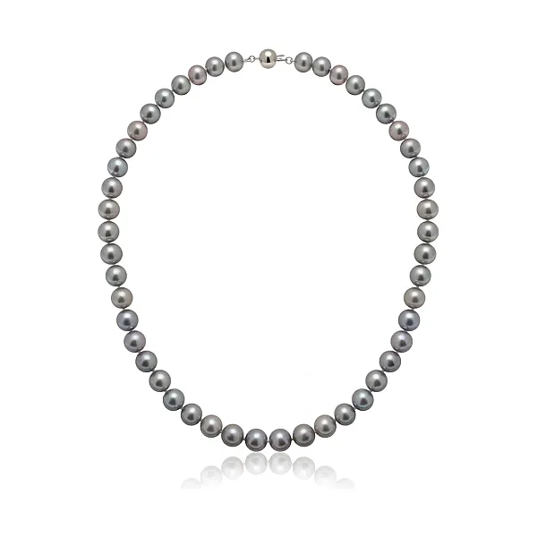 Grey Freshwater Pearl Necklace | AAA Grade | 9mm