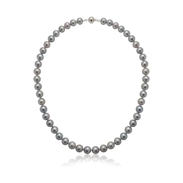 Grey Freshwater Pearl Necklace | AAA Grade | 9mm