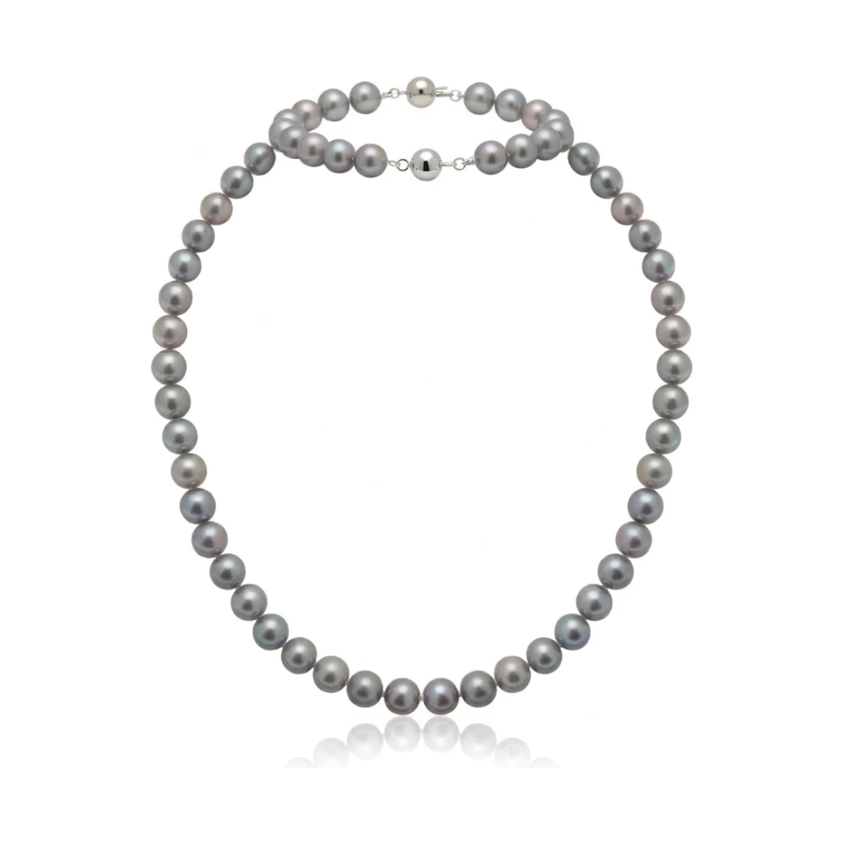 Grey Freshwater Pearl Necklace | AAA Grade | 9mm
