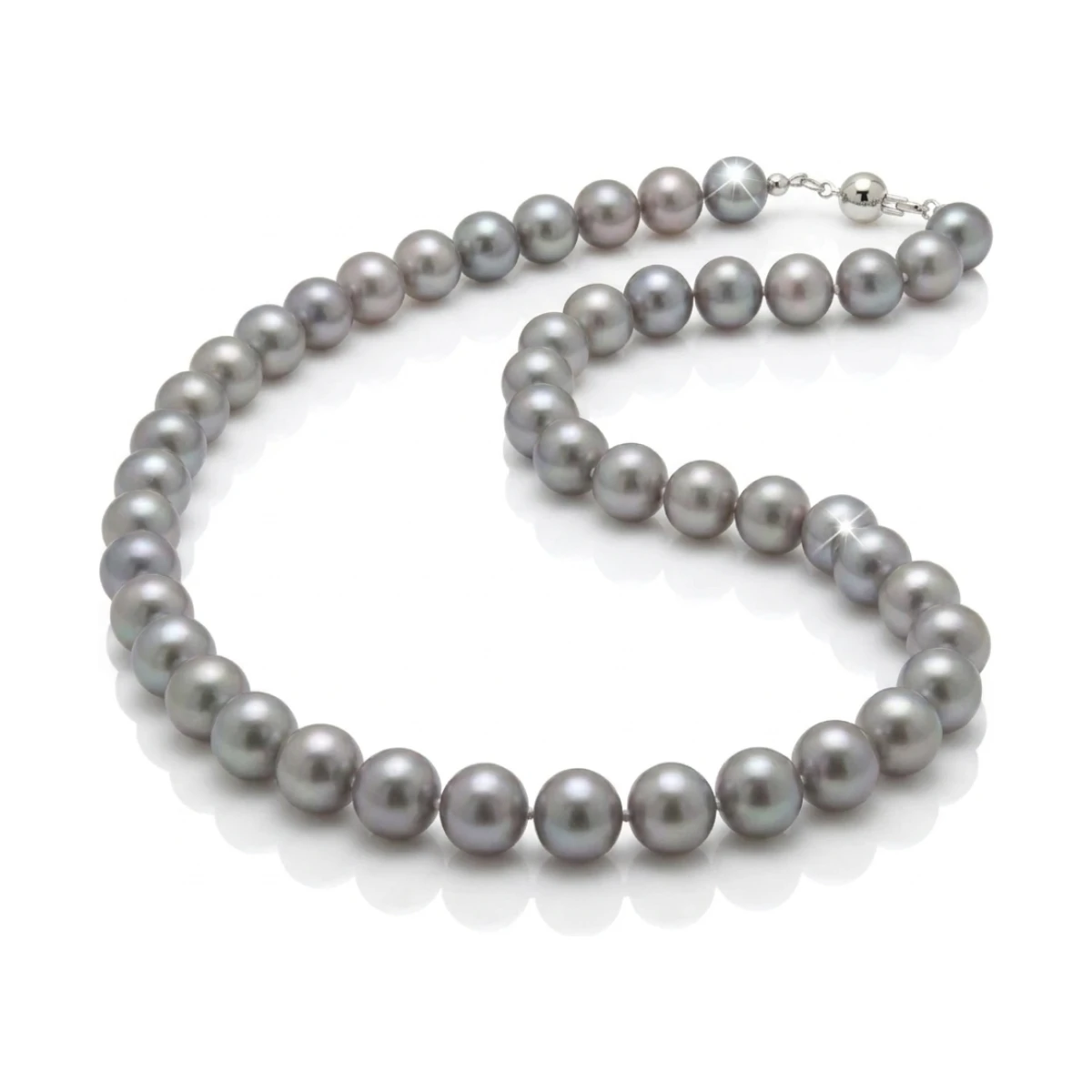 Grey Freshwater Pearl Necklace | AAA Grade | 11mm