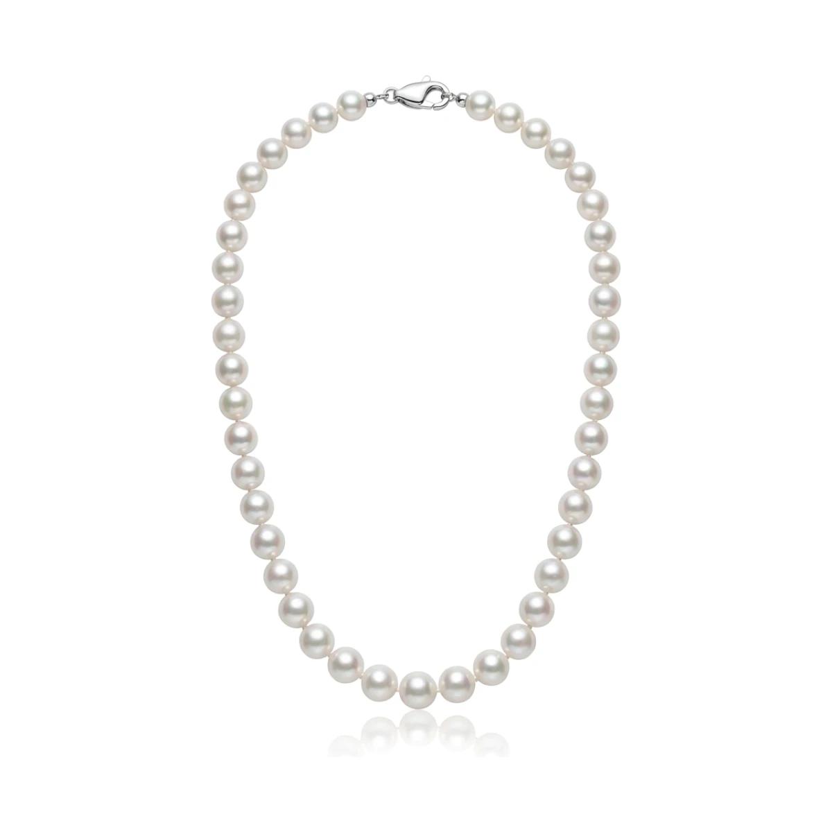 White Akoya Pearl Necklace | AA+ Grade | 7.0-7.5 mm