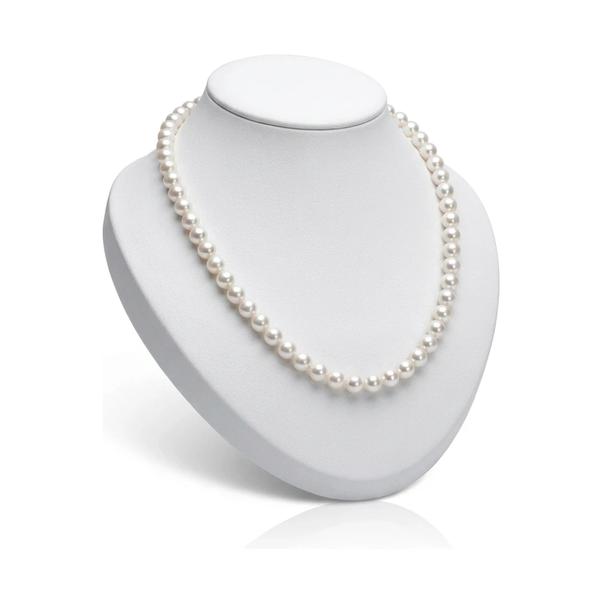 White Akoya Pearl Necklace | AA+ Grade | 7.0-7.5 mm