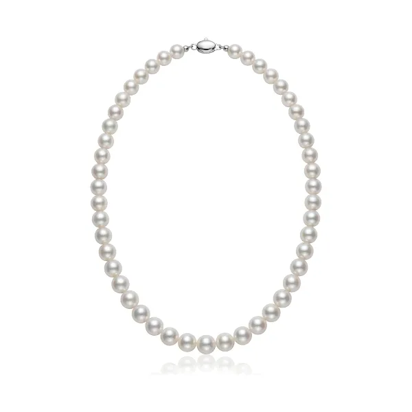 White Akoya Pearl Necklace | AA+ Grade | 7.5-8.0 mm