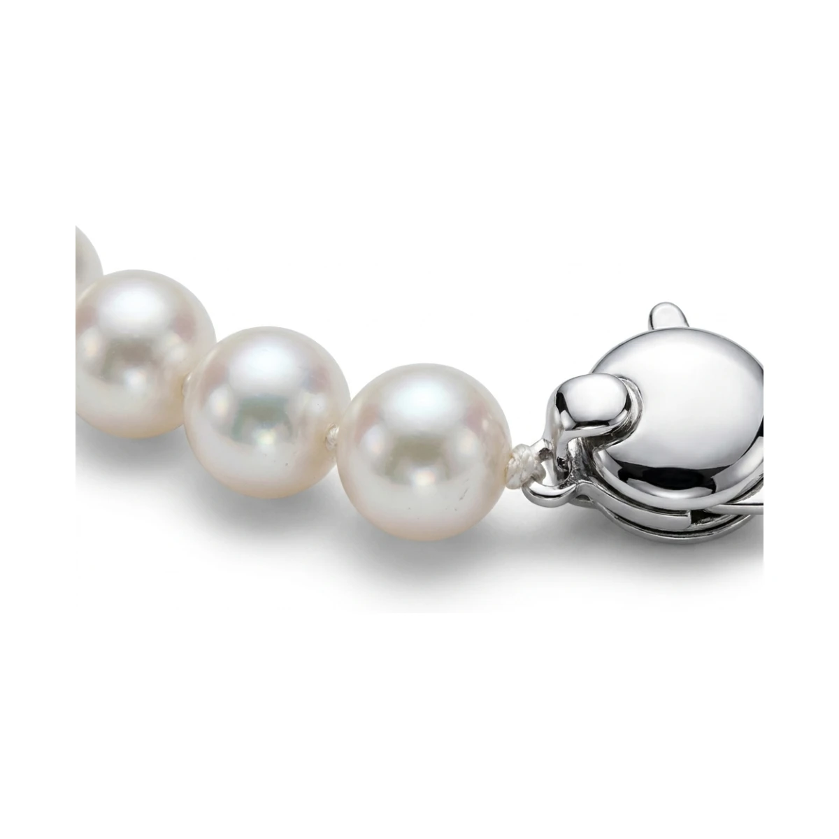 White Akoya Pearl Necklace | AA+ Grade | 7.5-8.0 mm