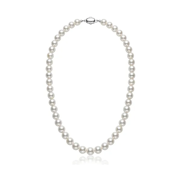 White Akoya Pearl Necklace | AA+ Grade | 8.5-9.0 mm