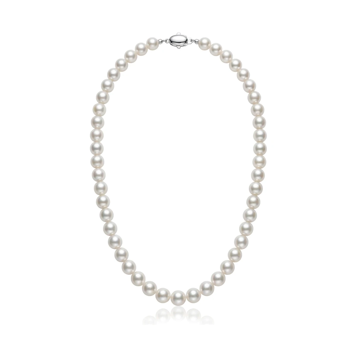 White Akoya Pearl Necklace | AA+ Grade | 8.5-9.0 mm