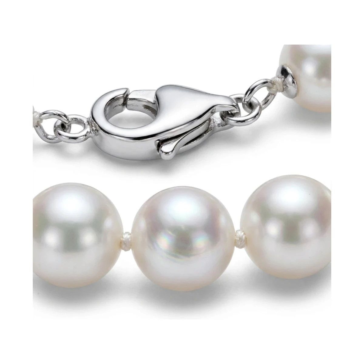 White Akoya Pearl Necklace | AA+ Grade | 8.5-9.0 mm