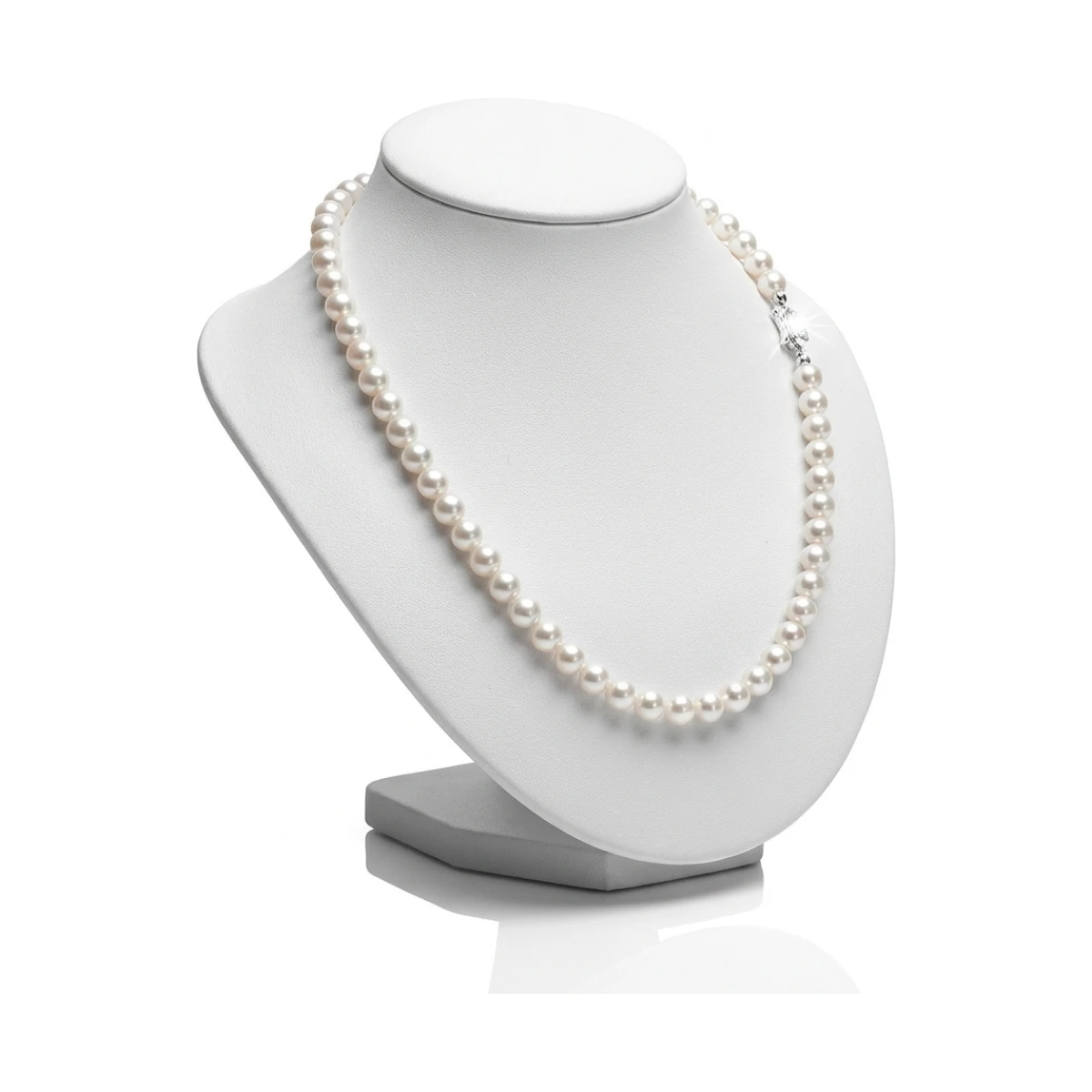 White Akoya Pearl Necklace | AA+ Grade | 8.5-9.0 mm