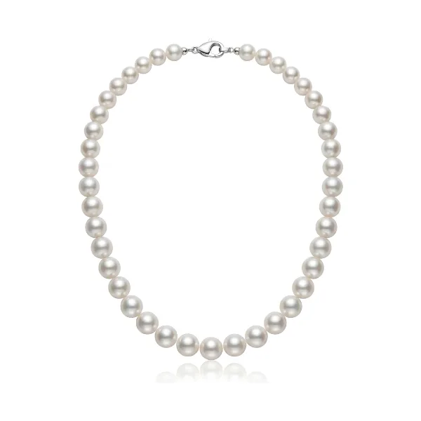 White Akoya Pearl Necklace | AA+ Grade | 9.0-9.5 mm