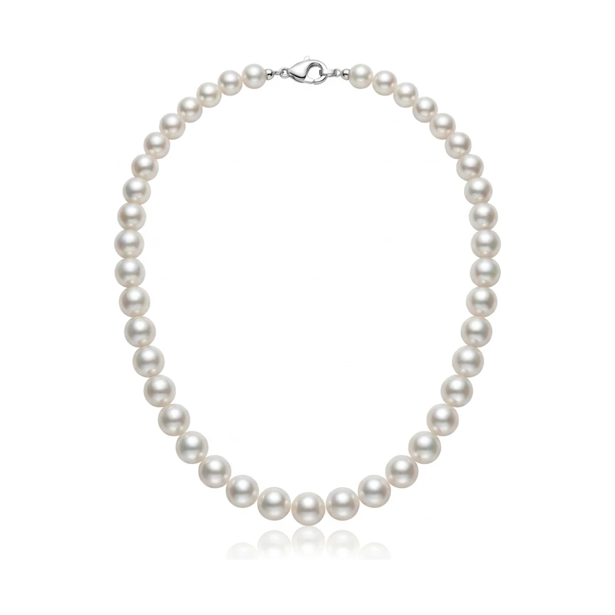 White Akoya Pearl Necklace | AA+ Grade | 9.0-9.5 mm