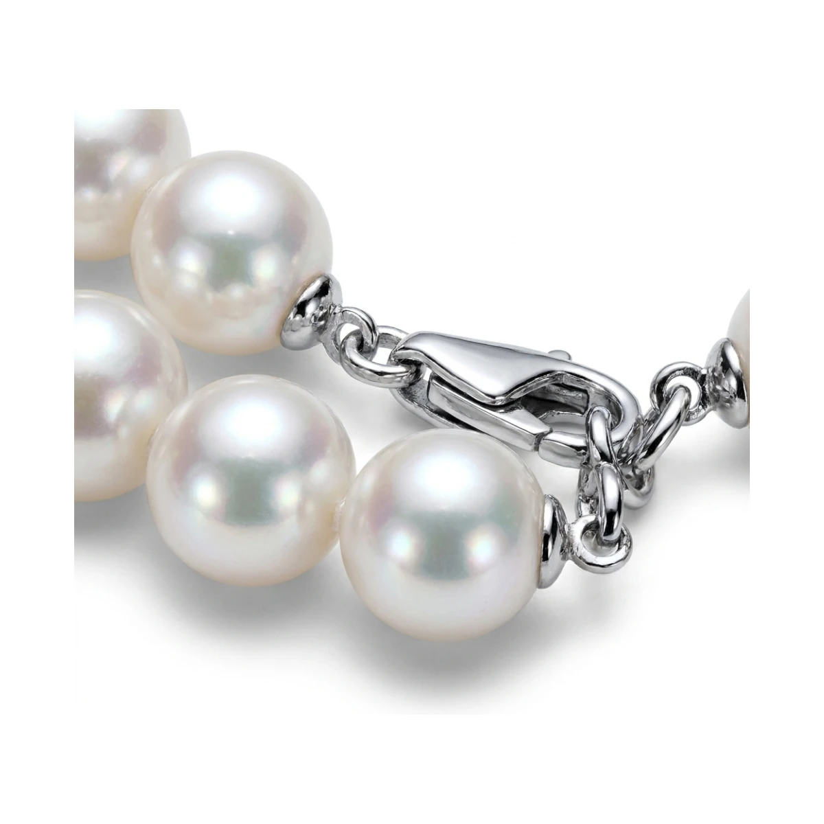 White Akoya Pearl Necklace | AA+ Grade | 9.0-9.5 mm