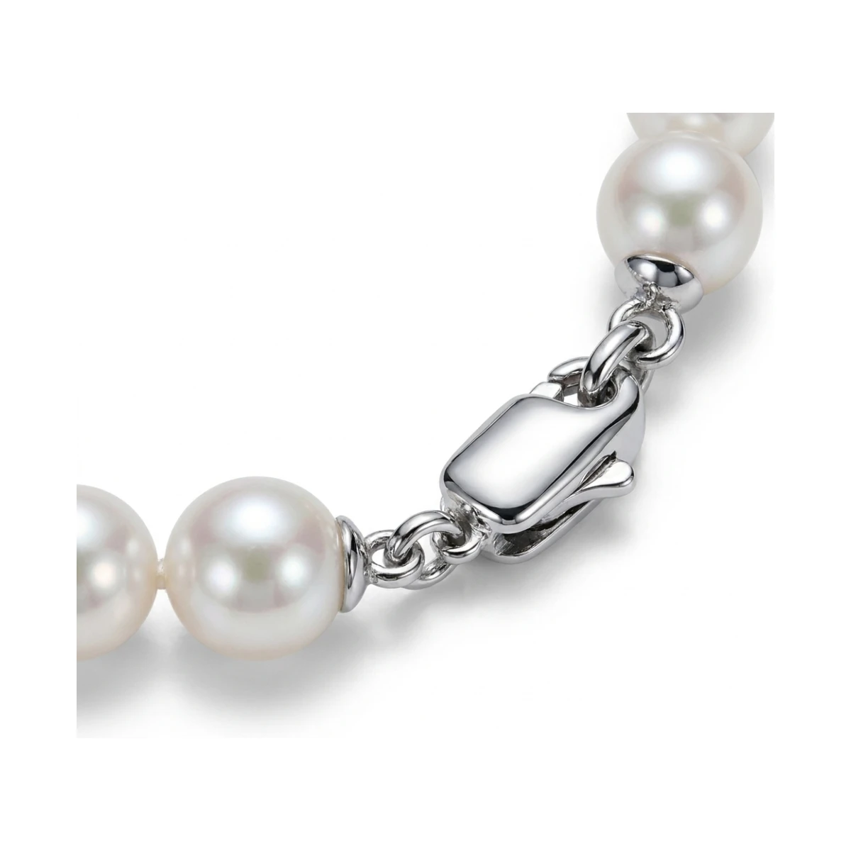 White Akoya Pearl Necklace | AA+ Grade | 9.5-10.0 mm