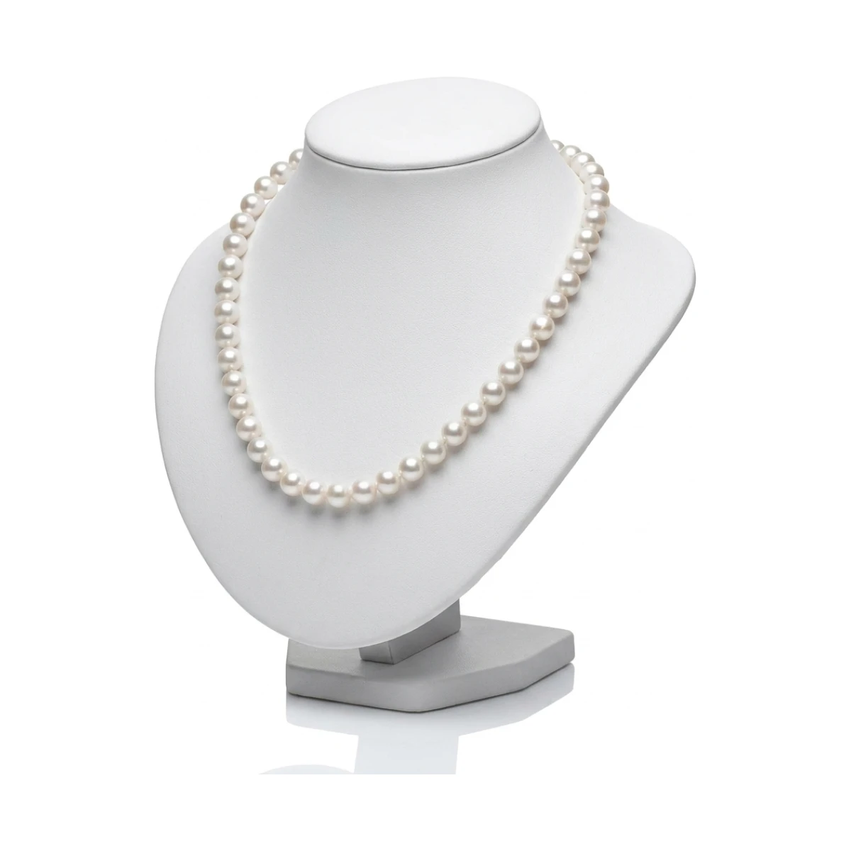 White Akoya Pearl Necklace | AA+ Grade | 9.5-10.0 mm