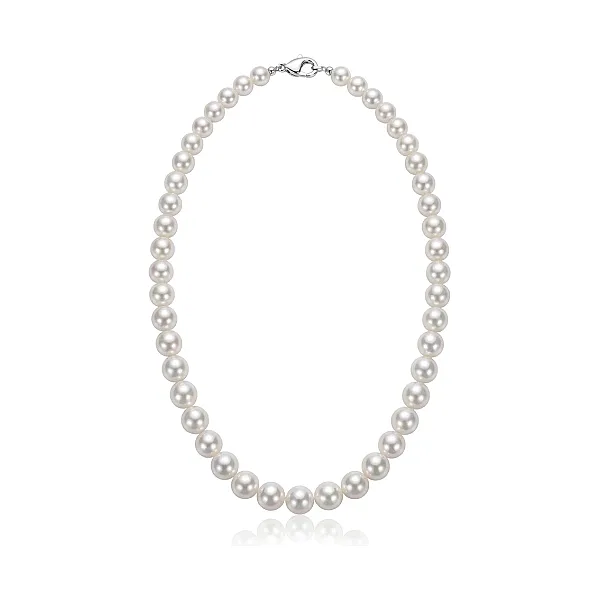 White Akoya  Pearl Necklace | AAA Grade | 9.0-9.5 mm