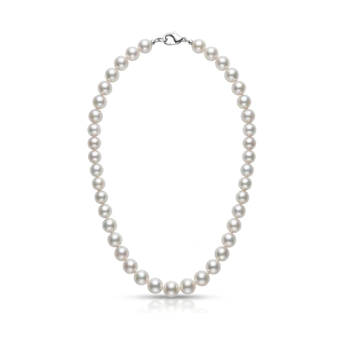 White Akoya Pearl Necklace | AAA Grade | 9.5-10.0 mm