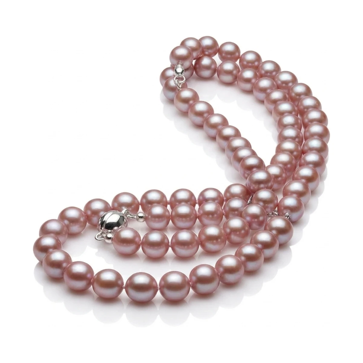 Pink Freshwater Pearl Necklace | AA Grade | 8 mm