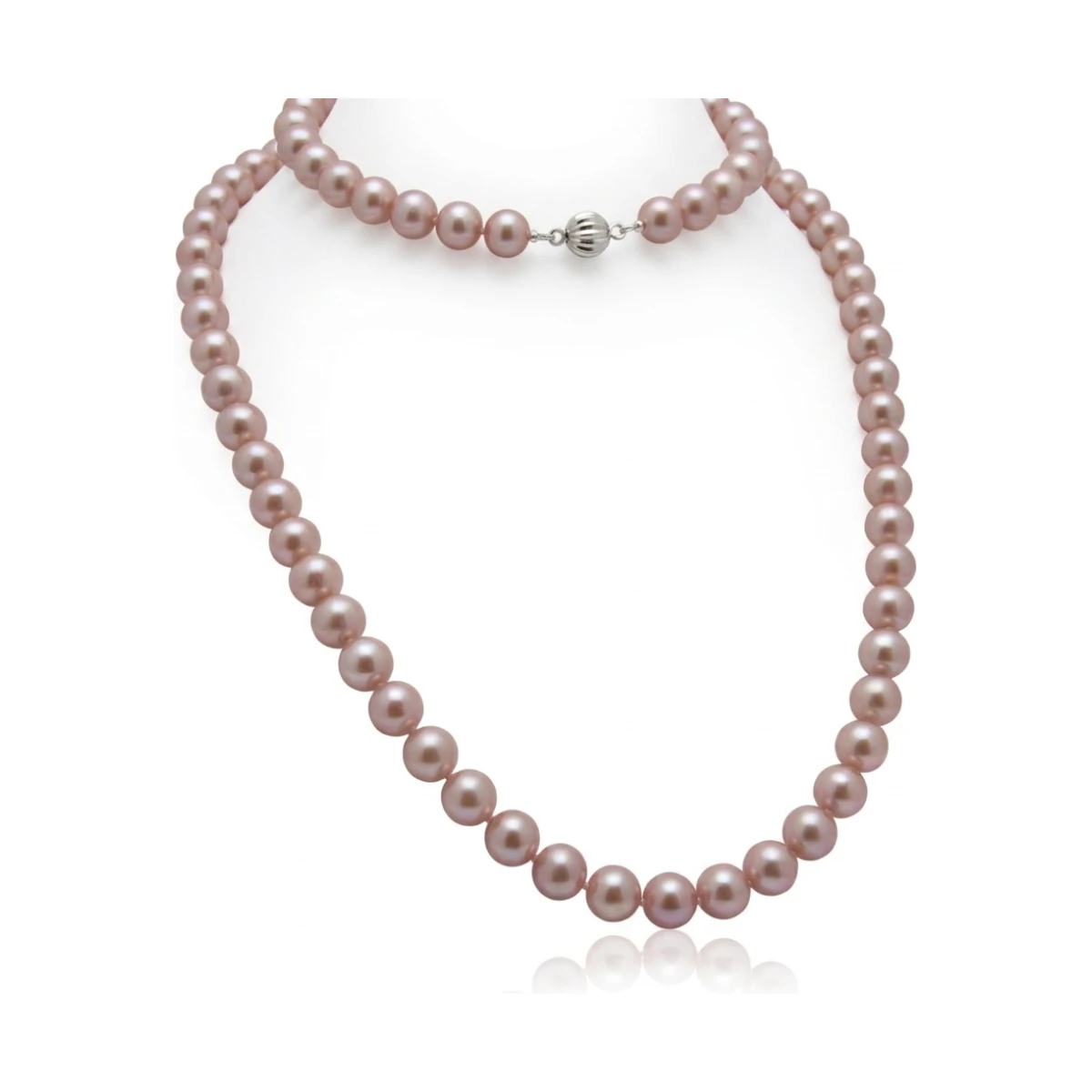 Pink Freshwater Pearl Necklace | AA Grade | 9 mm