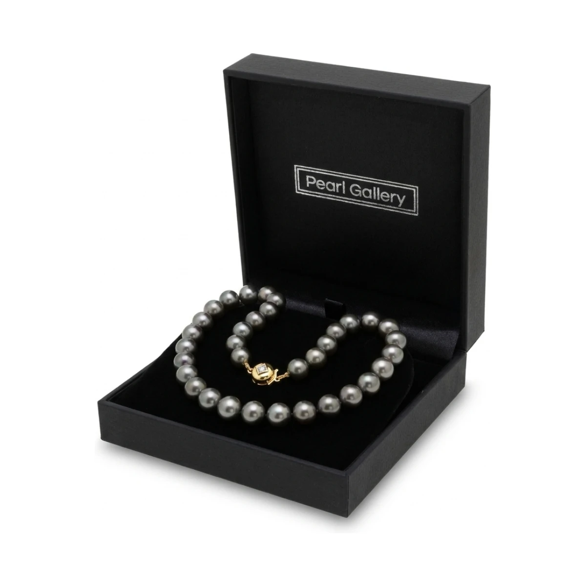 Tahitian Pearl Grey Necklace 10 to 12.5mm