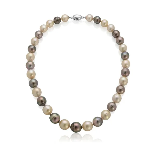 South Sea & Tahitian Baroque Pearl Necklace 8.1 To 12.2mm