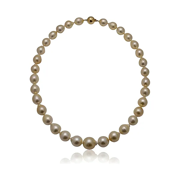 South Sea Baroque Pearl Necklace 9 to 13.5 mm 
