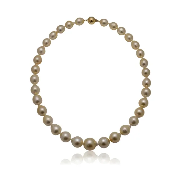 South Sea Baroque Pearl Necklace 9 to 13.5 mm 