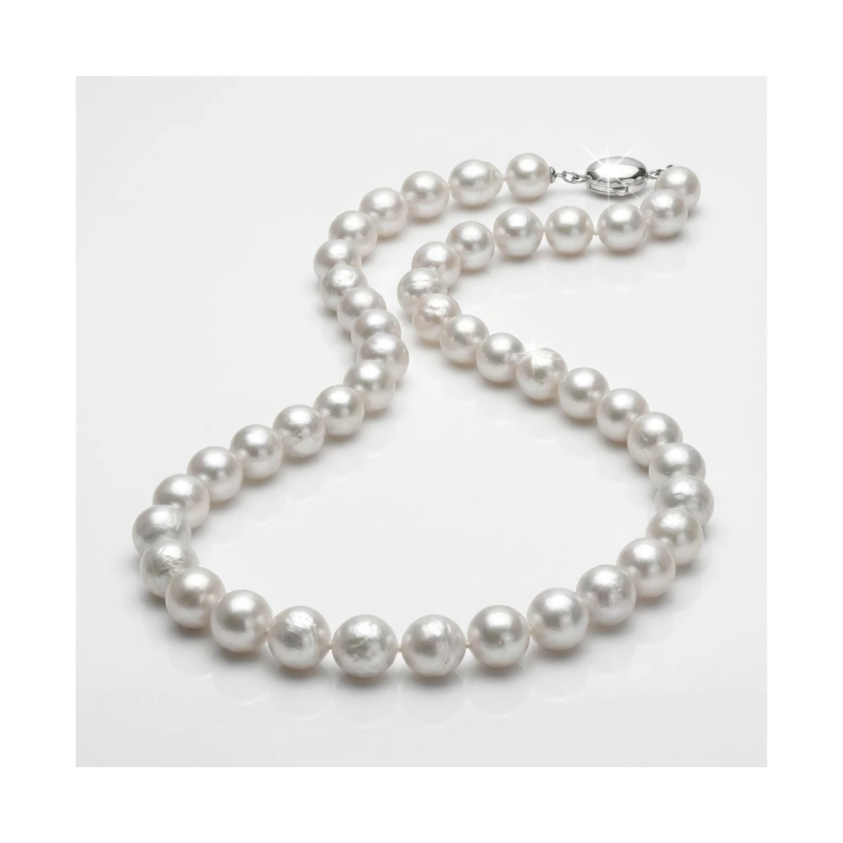 White Baroque South Sea Pearl Necklace 12.2 To 14mm
