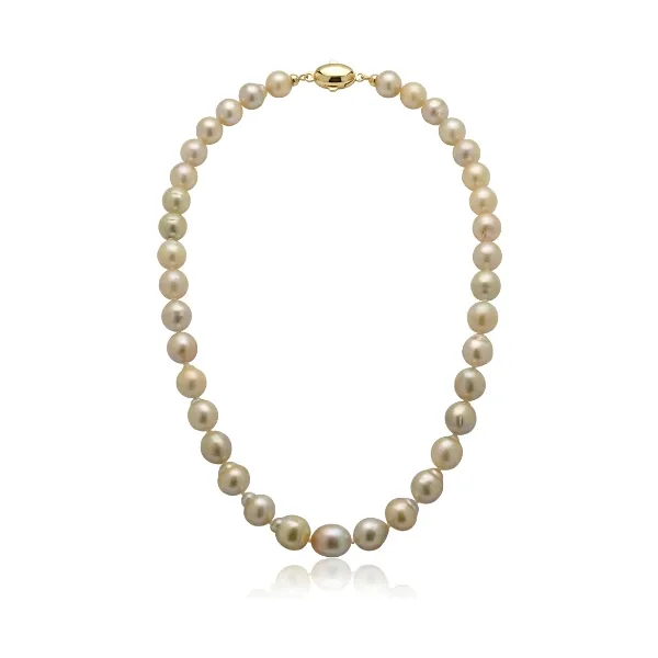Light Gold Baroque South Sea Pearl Necklace 9.5 To12.1mm