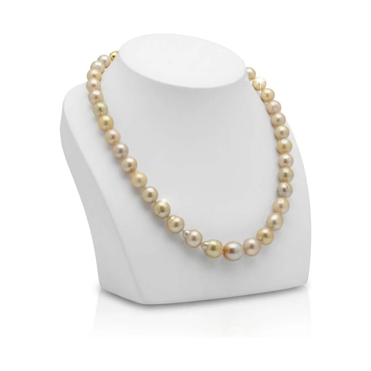 Light Gold Baroque South Sea Pearl Necklace 9.5 To12.1mm