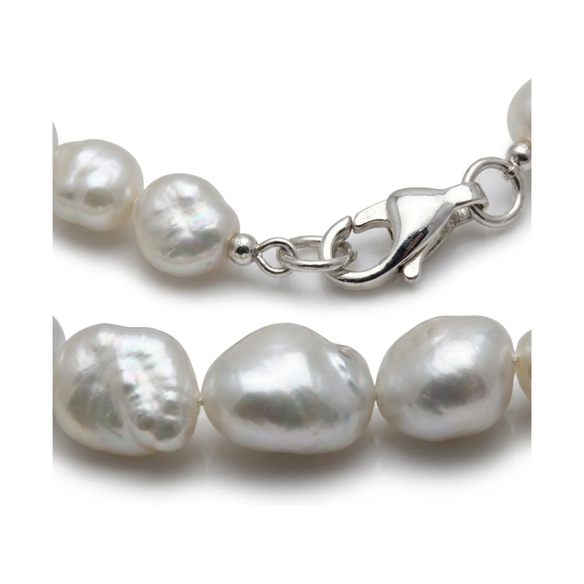Silver South Sea Keshi Pearl Necklace | 6 to 9mm