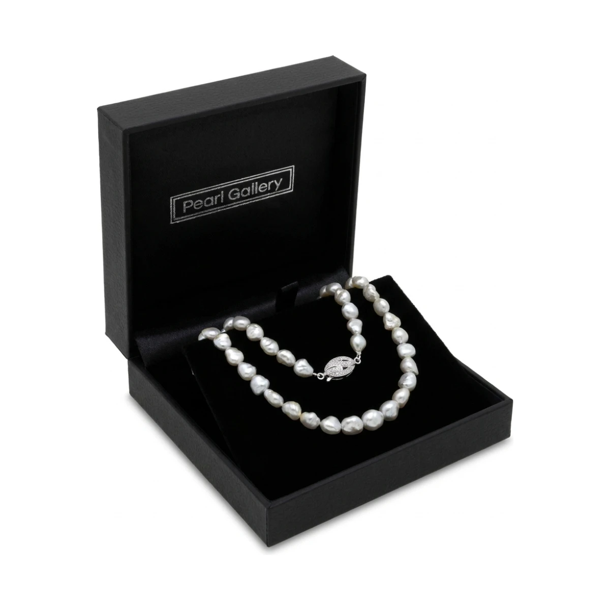 Silver South Sea Keshi Pearl Necklace | 6 to 9mm