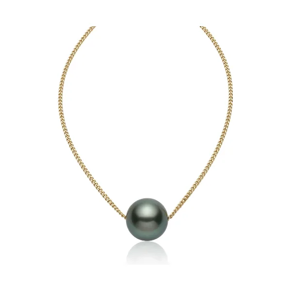 Tahitian Pearl Slider Necklace  |  9ct Yellow Gold