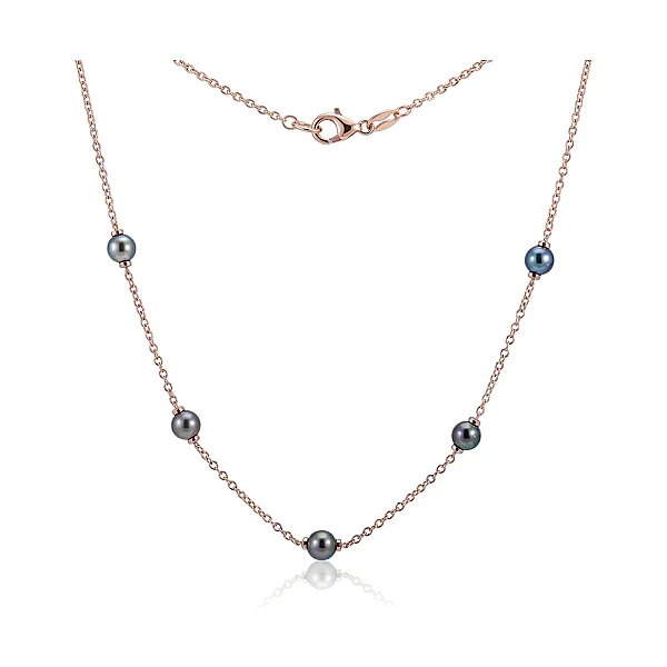 Tahitian Pearl & Chain Link "Mary Berry" Style Necklace  |  9ct Rose Gold