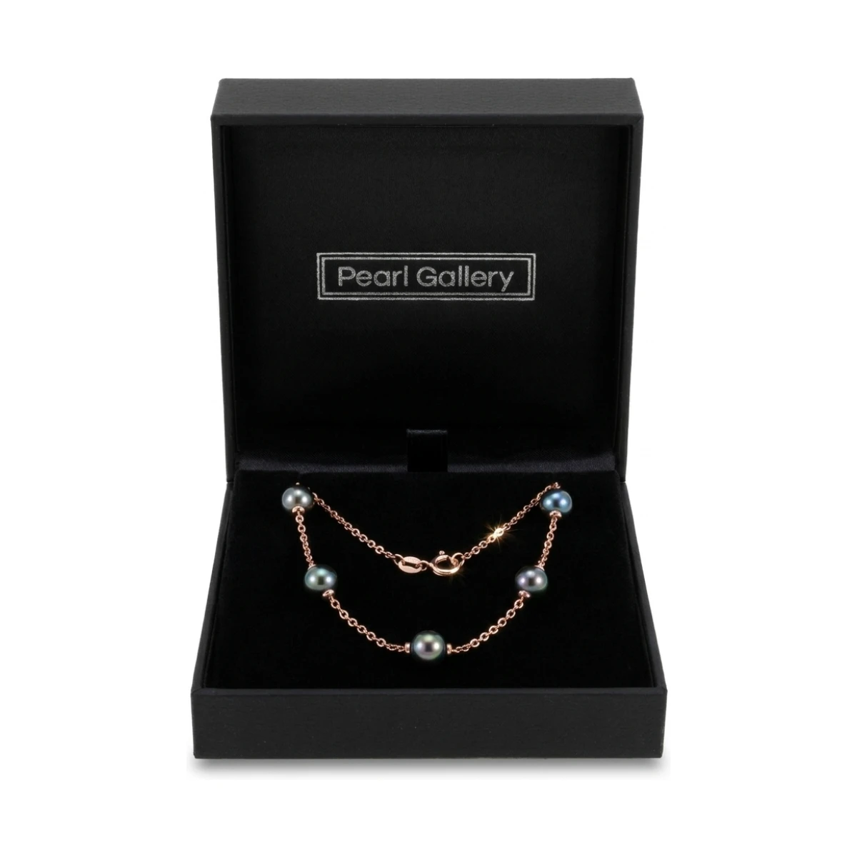 Tahitian Pearl & Chain Link "Mary Berry" Style Necklace  |  9ct Rose Gold