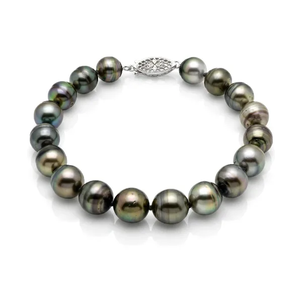 Baroque Tahitian Pearl Bracelet  |  14ct White Gold